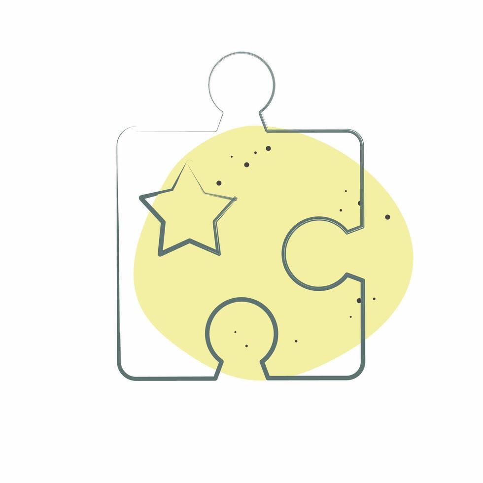 Icon Baby Puzzel. related to Kindergarten symbol. Color Spot Style. design editable vector