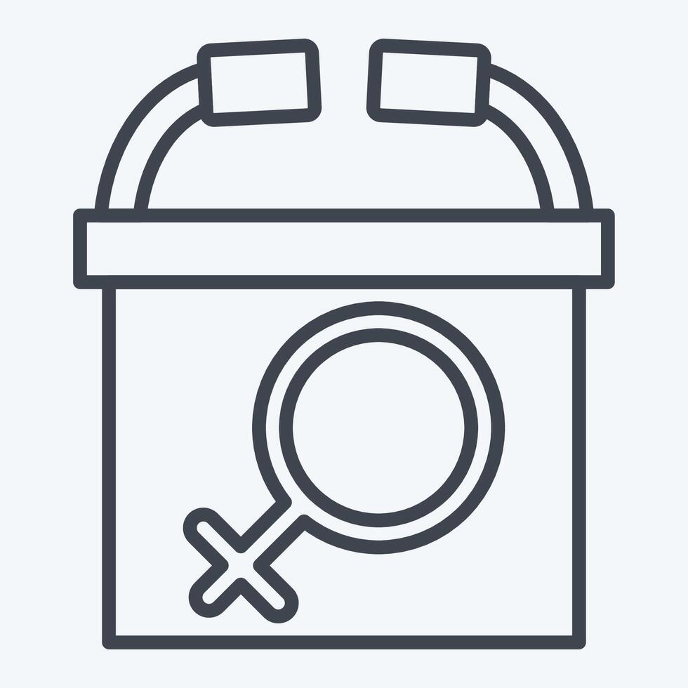 Icon Womens Conference. related to Women symbol. line style. design editable vector