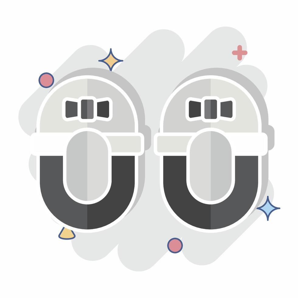 Icon Girl Shoe. related to Kindergarten symbol. comic style. design editable vector