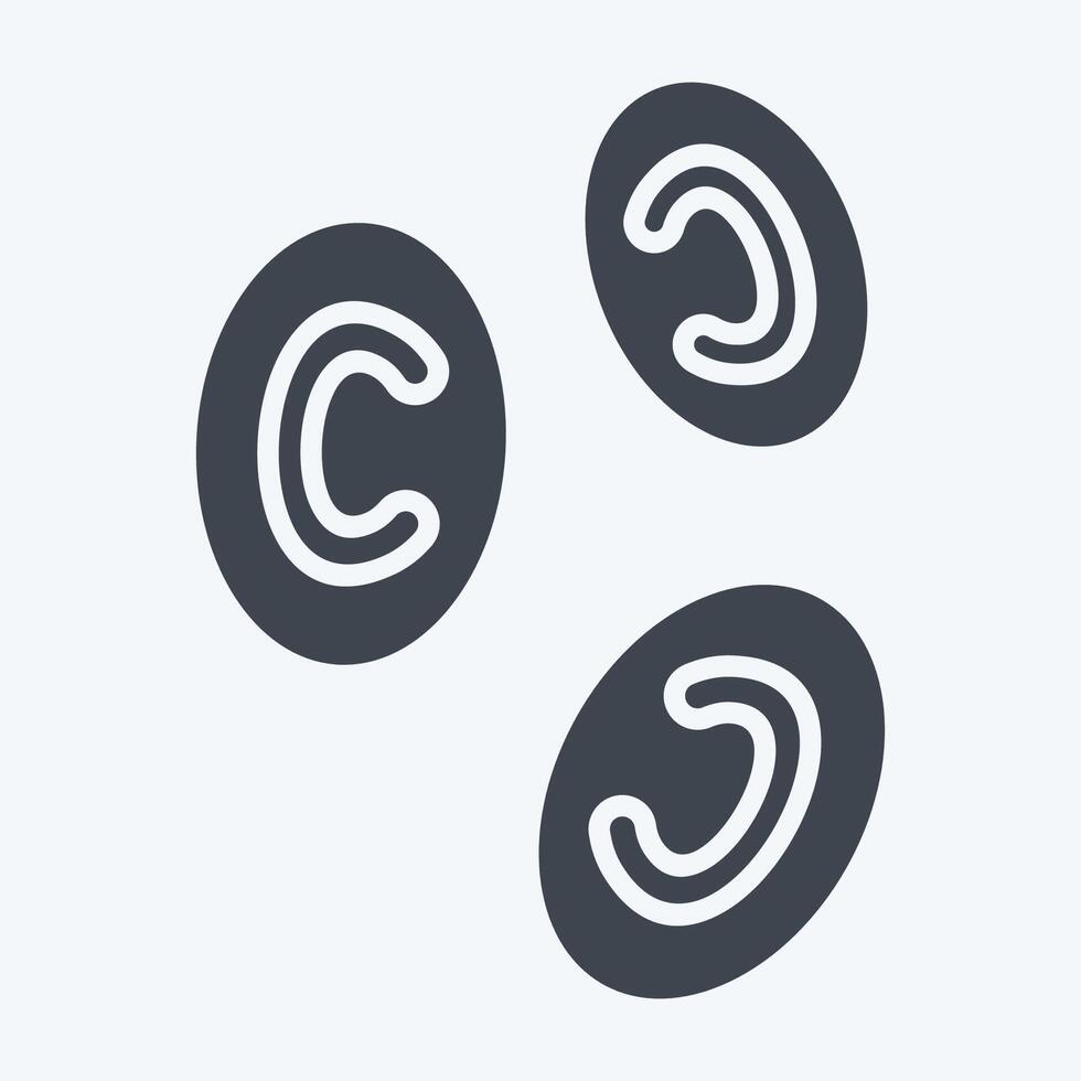Icon Red Blood Cells. related to Healthcare symbol. glyph style. design editable vector