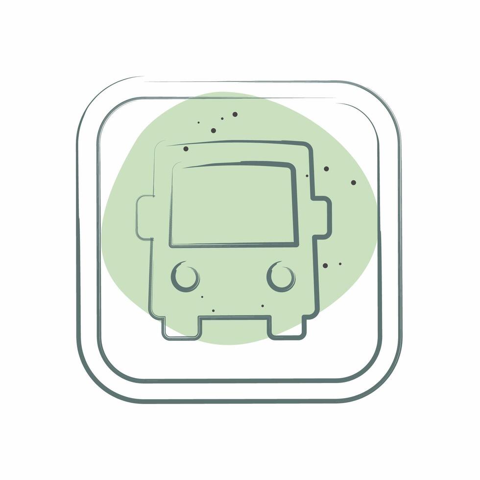 Icon Bus. related to Public symbol. Color Spot Style. design editable vector