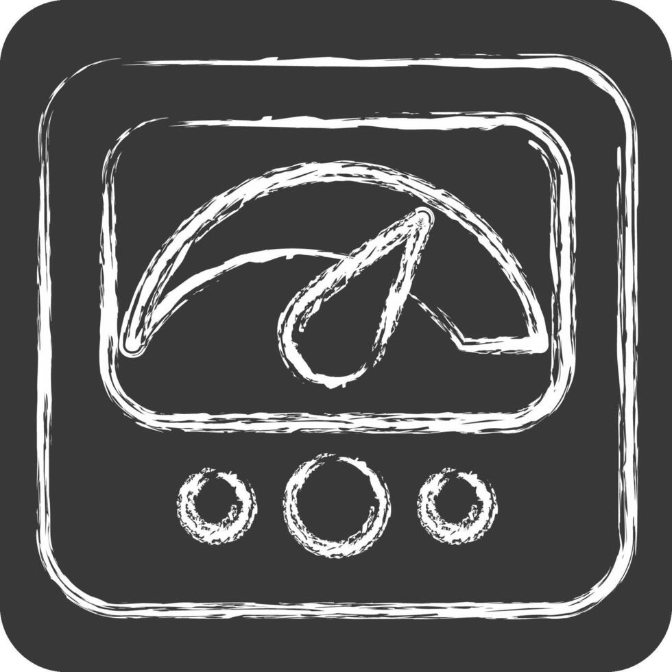 Icon Measure. related to Speed symbol. chalk Style. design editable vector
