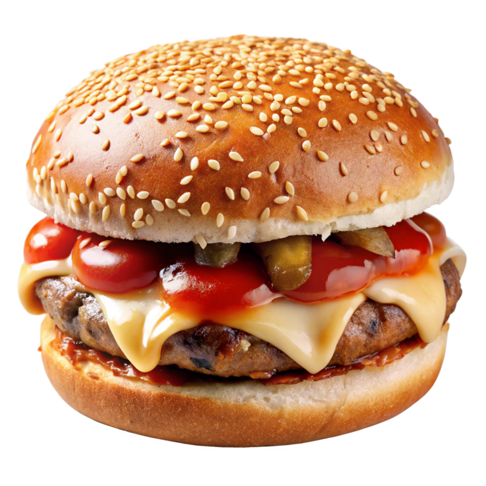 High Quality Free Burger Image on Transparent Background png