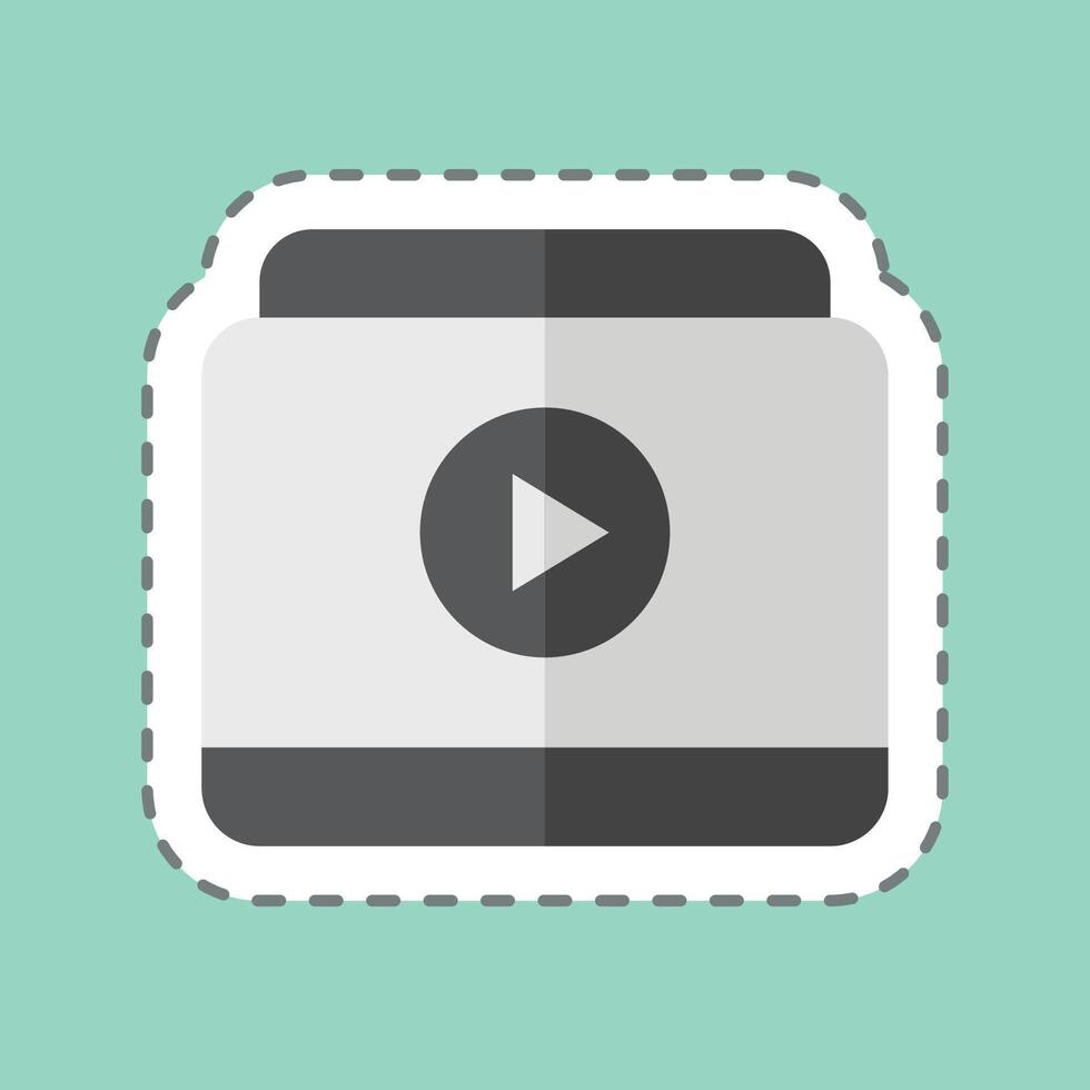 Sticker line cut Online . related to Hobbies symbol. design editable vector