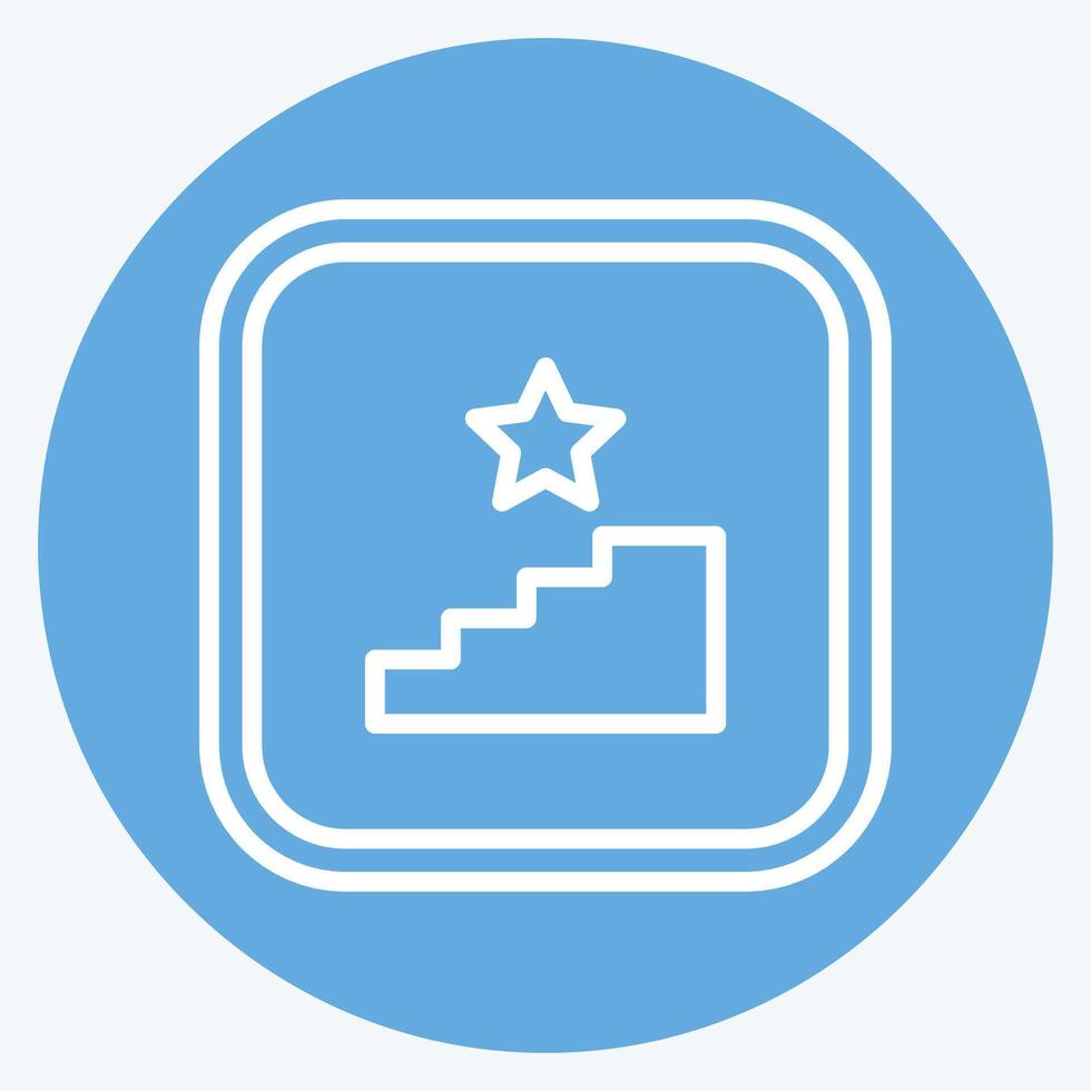 Icon Stairs. related to Public symbol. blue eyes style. design editable vector