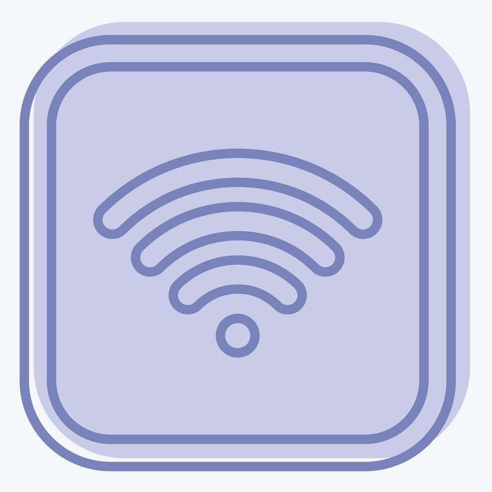 Icon Wifi. related to Public symbol. two tone style. design editable vector