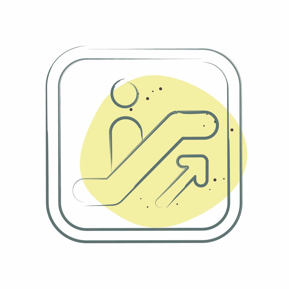 Icon Escalator. related to Public symbol. Color Spot Style. design editable vector