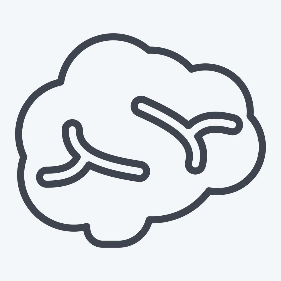 Icon Brain. related to Healthcare symbol. line style. design editable vector