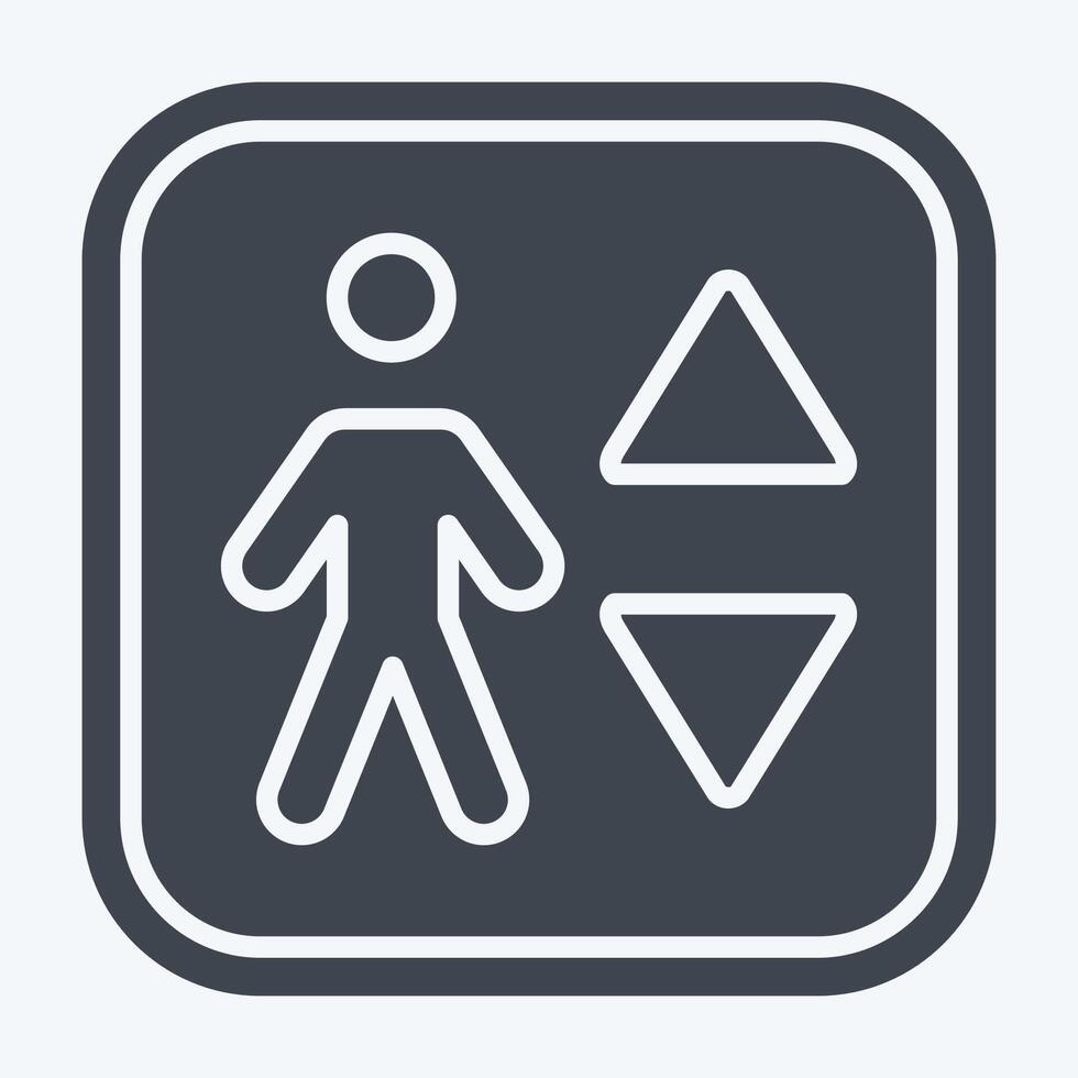 Icon Elevator. related to Public symbol. glyph style. design editable vector