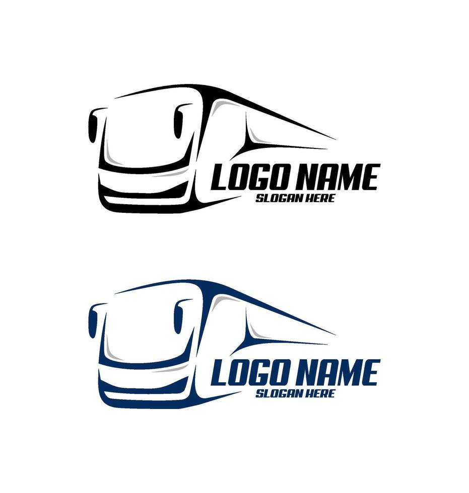 city bus logo template illustration vector