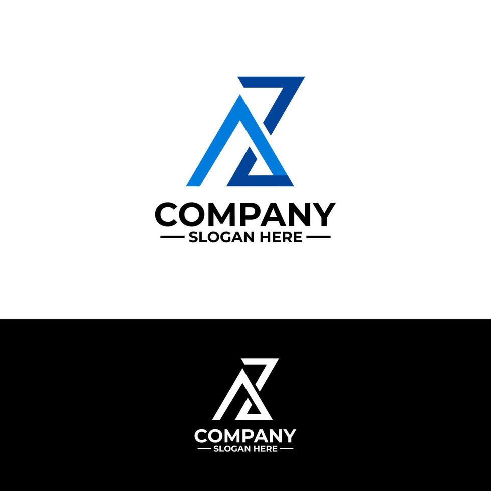 logo letter initial az vector