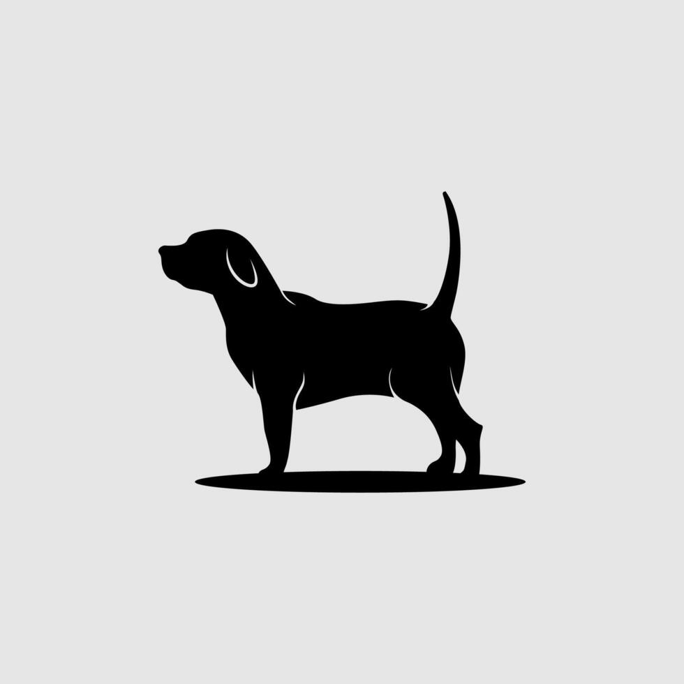 dog black silhouette illustration vector