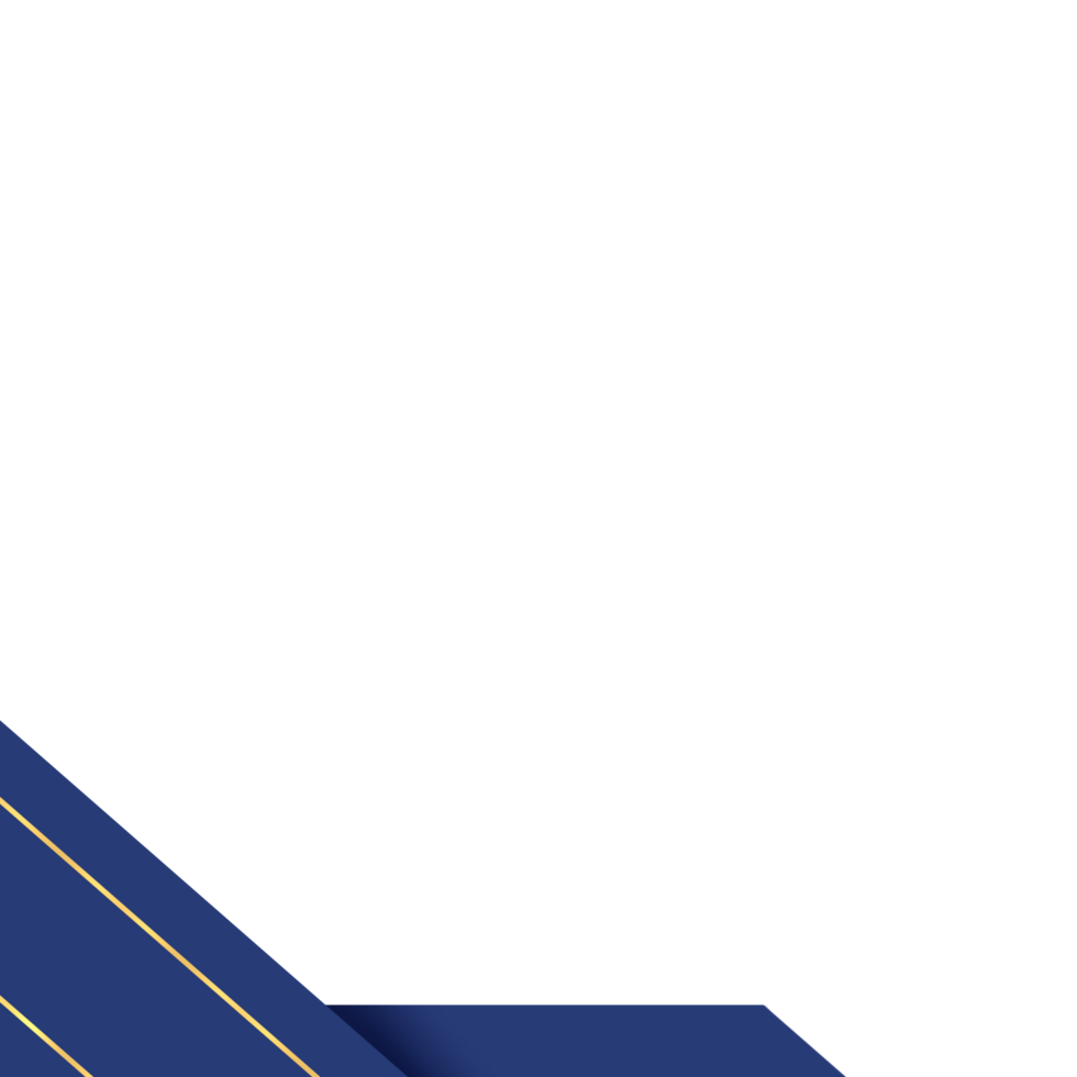 Blue Gold Corner Certificate Bottom Left png
