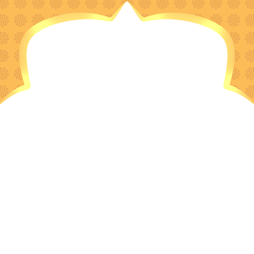 Orange Islamic Border png