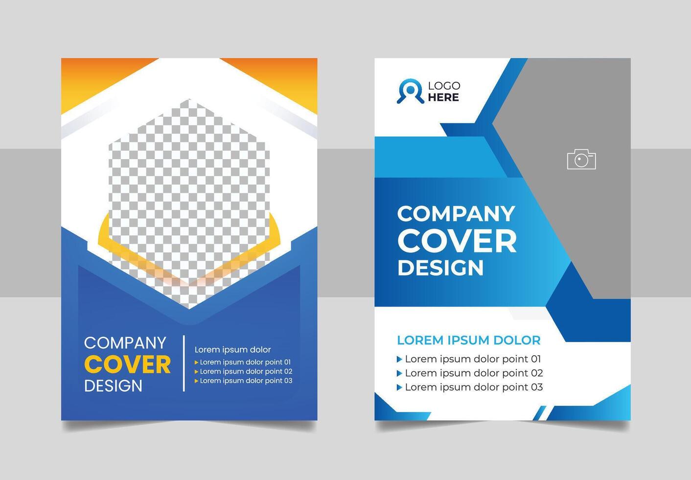 A4 Book Cover Design Template set vector