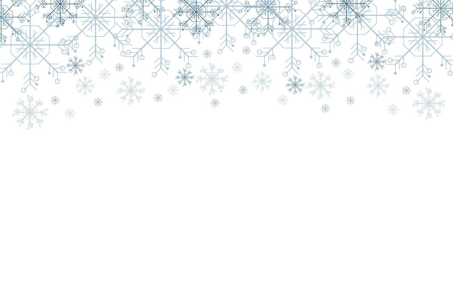 Winter snow frame. Christmas Snowflake border. Snowy frame frozen background vector