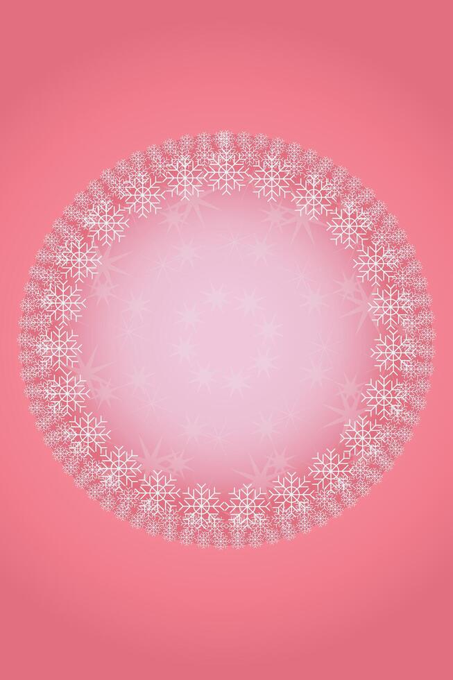 Winter snowy frame. Christmas Snowflakes border. Snowy frame frozen background vector