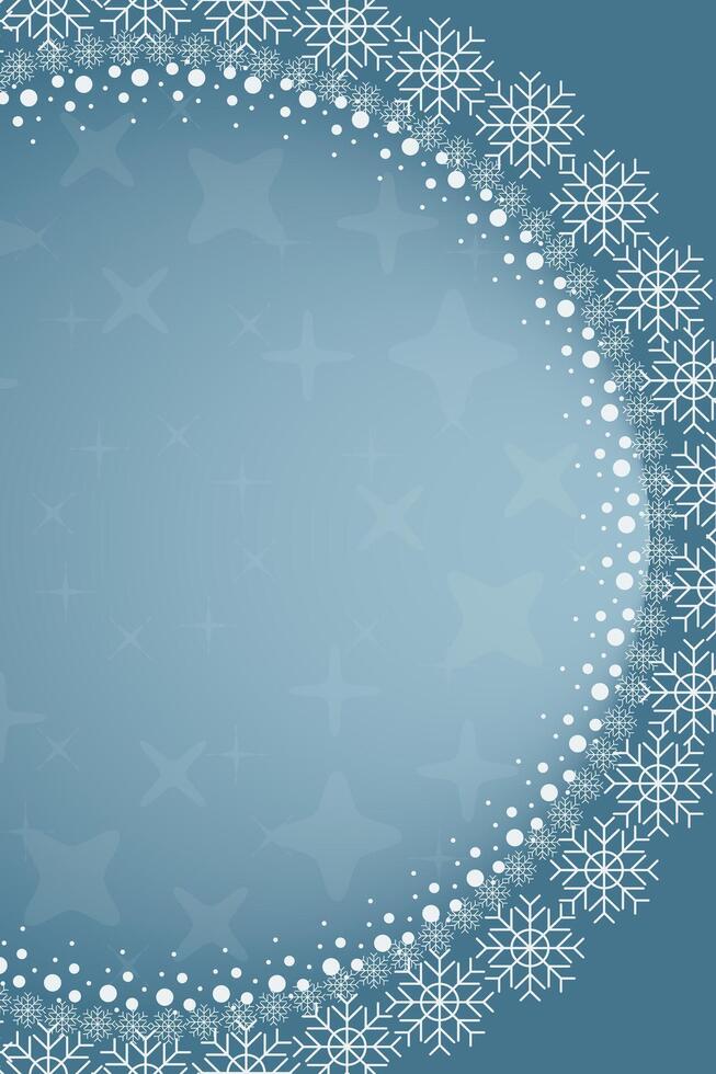 Winter snow frame. Christmas Snowflakes border. Snowy frame frozen backgrounds vector