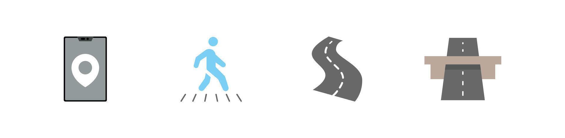 Traffic signs and cone icon . Road divider with cones. Roadblock or Road barrier mark for apps or websites, symbol illustration. vector