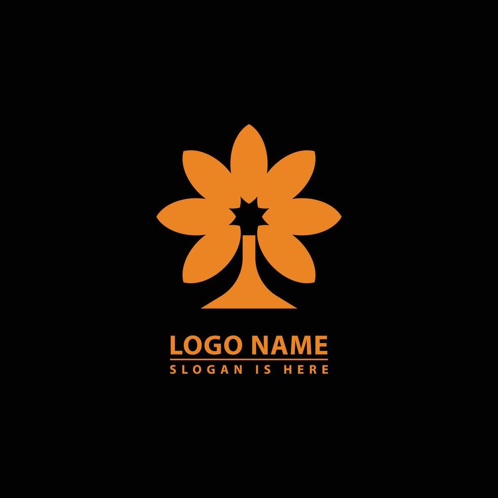 Black single palm tree icon. palm tree hipster vintage logo icon. vector