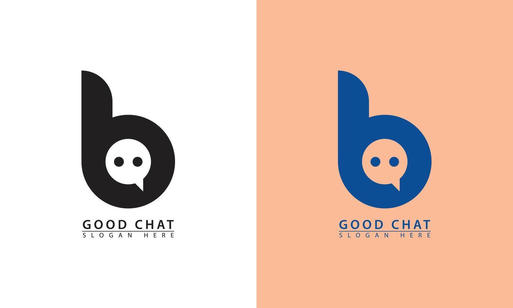 Logo combination of letter B and chat balloon vector