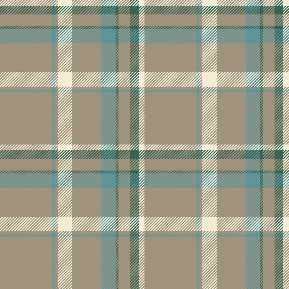 American tartan seamless check, calm plaid texture textile. Striped fabric pattern background in pastel and light colors. vector