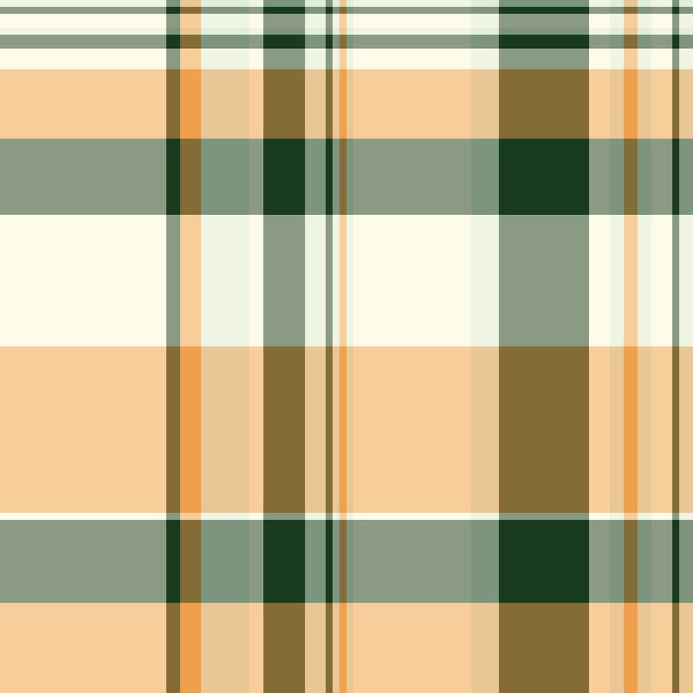 Ornamental textile texture pattern, content tartan check plaid. Commerce background fabric seamless in pastel and amber colors. vector