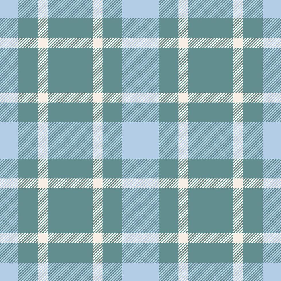 Elegant tartan texture , stroke fabric seamless pattern. Elementary check background plaid textile in cyan and light colors. vector