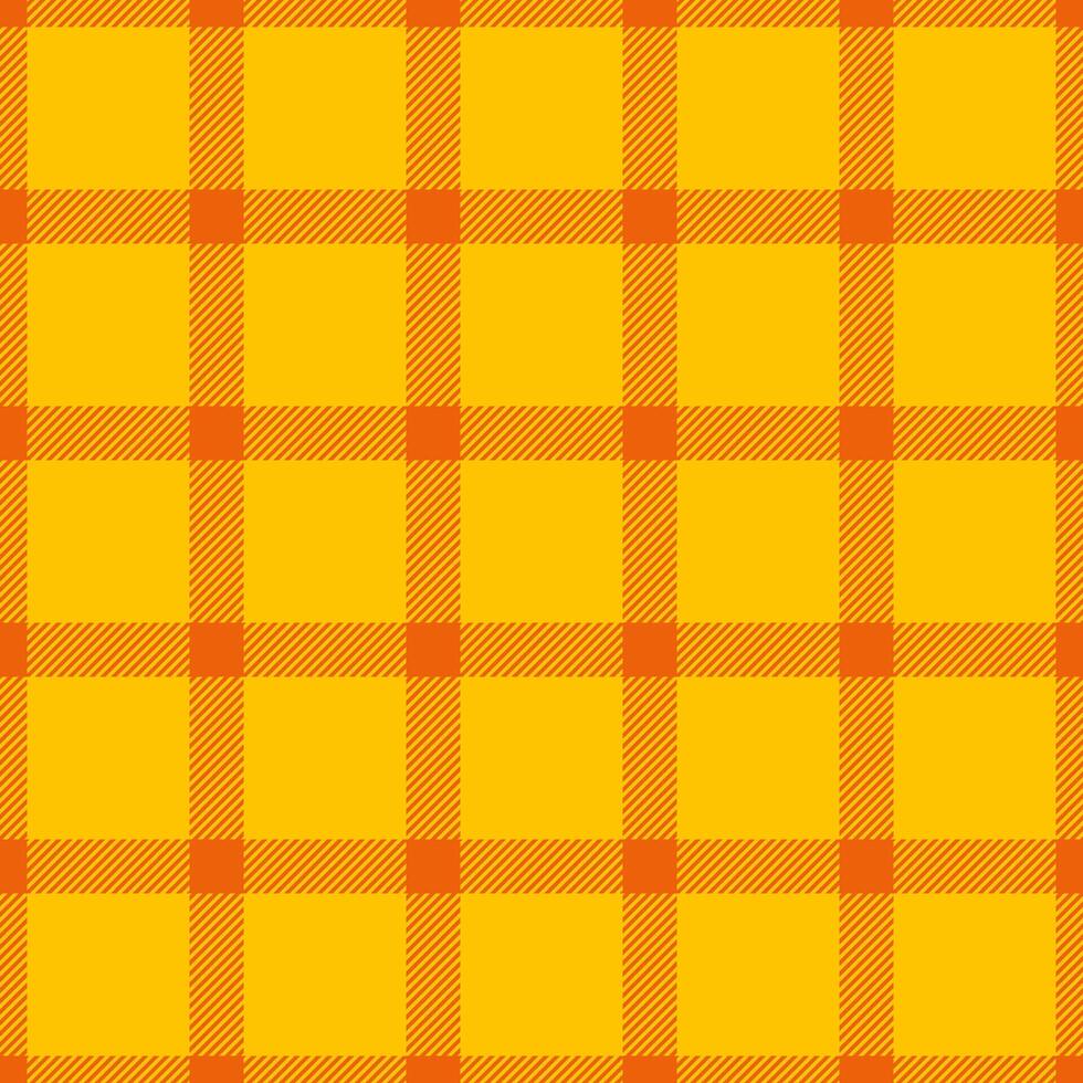 Vibrant yellow and orange plaid pattern. Perfect for autumnal designs, textile prints, website backgrounds, or any project needing a cheerful, bold texture. Seamless repeat for easy application. vector