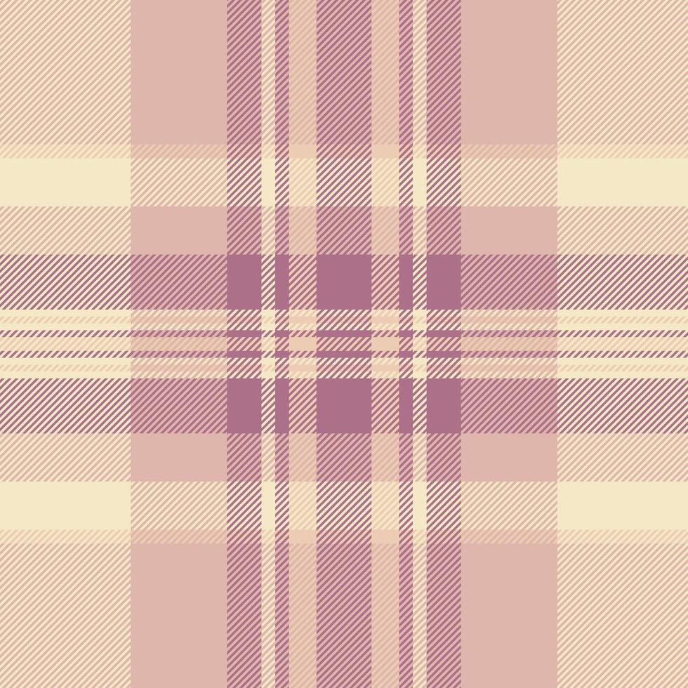 Trim textile fabric, coloured tartan background plaid. Fibre texture pattern check seamless in light and pink colors. vector