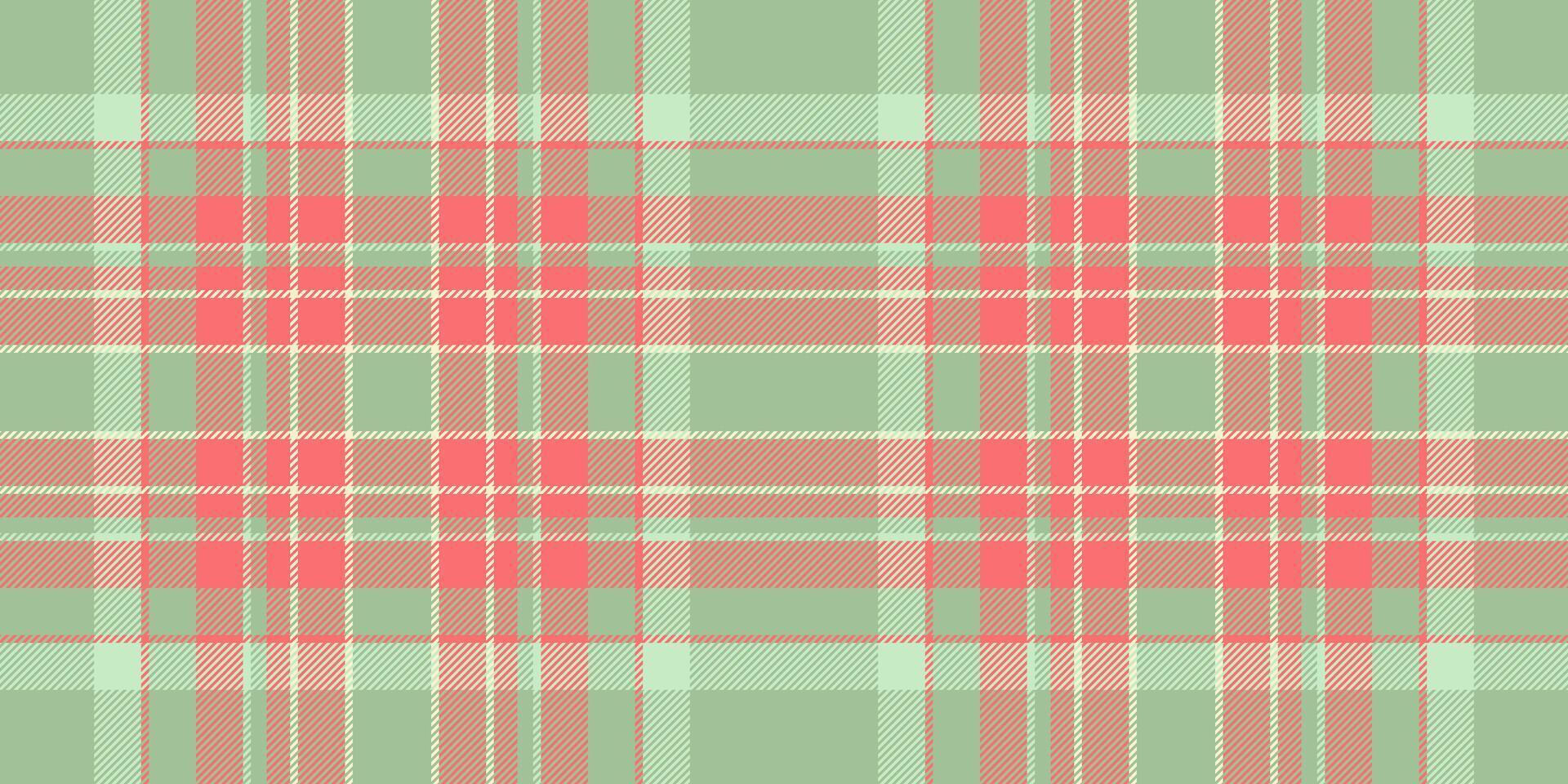 Christmas texture plaid seamless, couch pattern check. Adorable fabric textile background tartan in pastel and red colors. vector