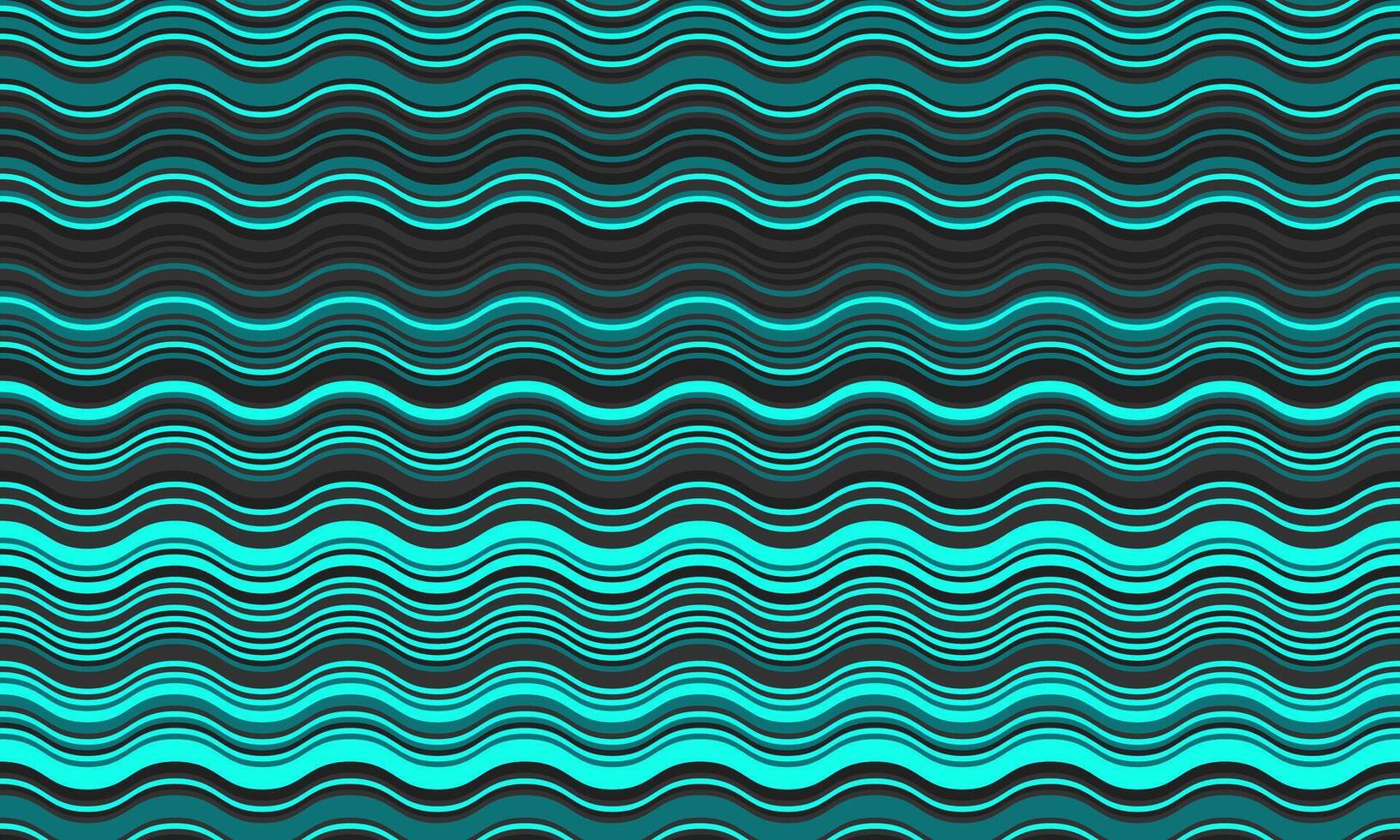 Dynamic teal and dark gray wavy stripes create a visually engaging seamless pattern. Ideal for website backgrounds, textile designs, or vibrant graphic projects. vector