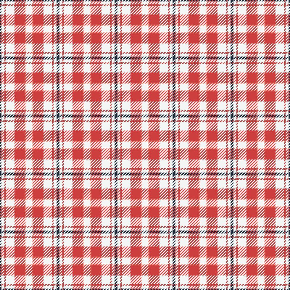 Vibrant red and white plaid pattern. Perfect for textile design, apparel, or website backgrounds. Classic checkered style adds a touch of rustic charm or modern flair. vector