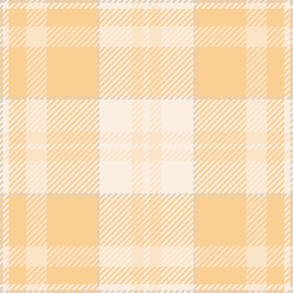 Elegant pastel plaid pattern. Soft peach and cream tones create a subtle yet stylish design perfect for fashion, home decor, or website backgrounds. vector