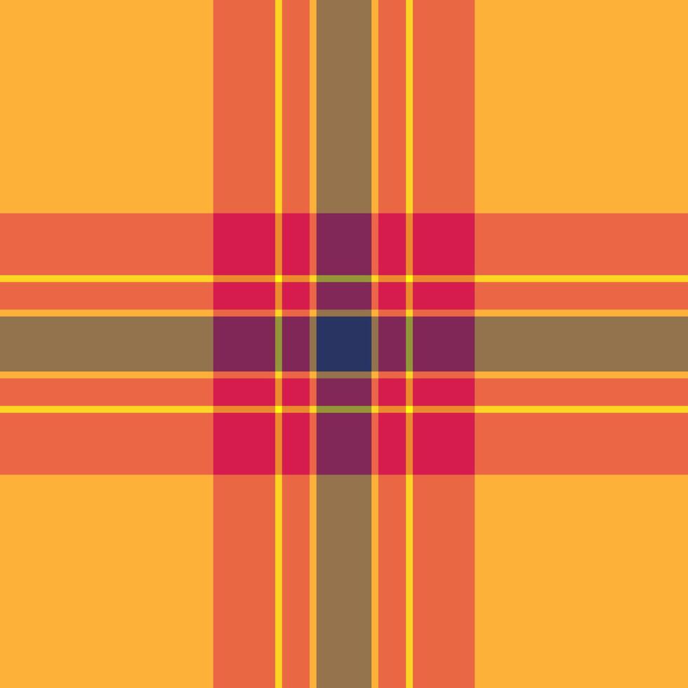 Page texture background tartan, calm pattern plaid. Material check textile seamless fabric in red and amber colors. vector