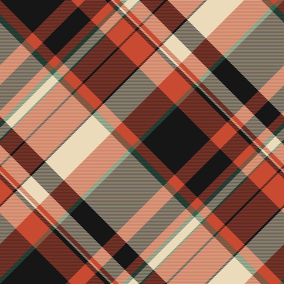 Striking diagonal plaid pattern in warm autumnal tones. Perfect for textile design, website backgrounds, or fashion projects. vector