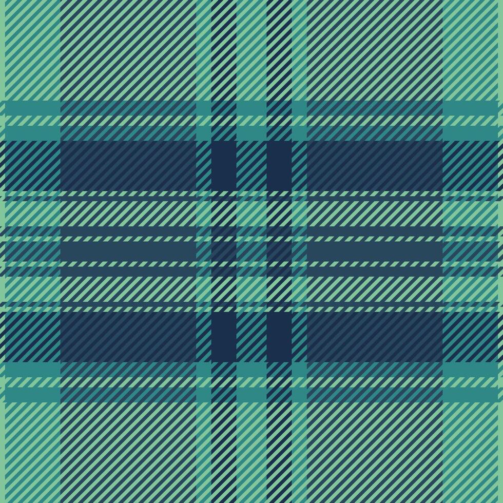 Poster textile texture plaid, pajamas background check pattern. Hipster seamless fabric tartan in green and cyan colors. vector