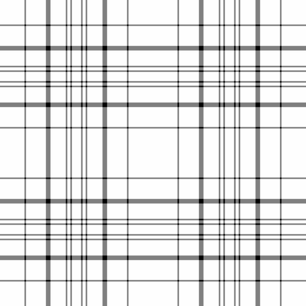 1970s tartan plaid fabric, pure seamless pattern . Contemporary texture check textile background in gray and white colors. vector