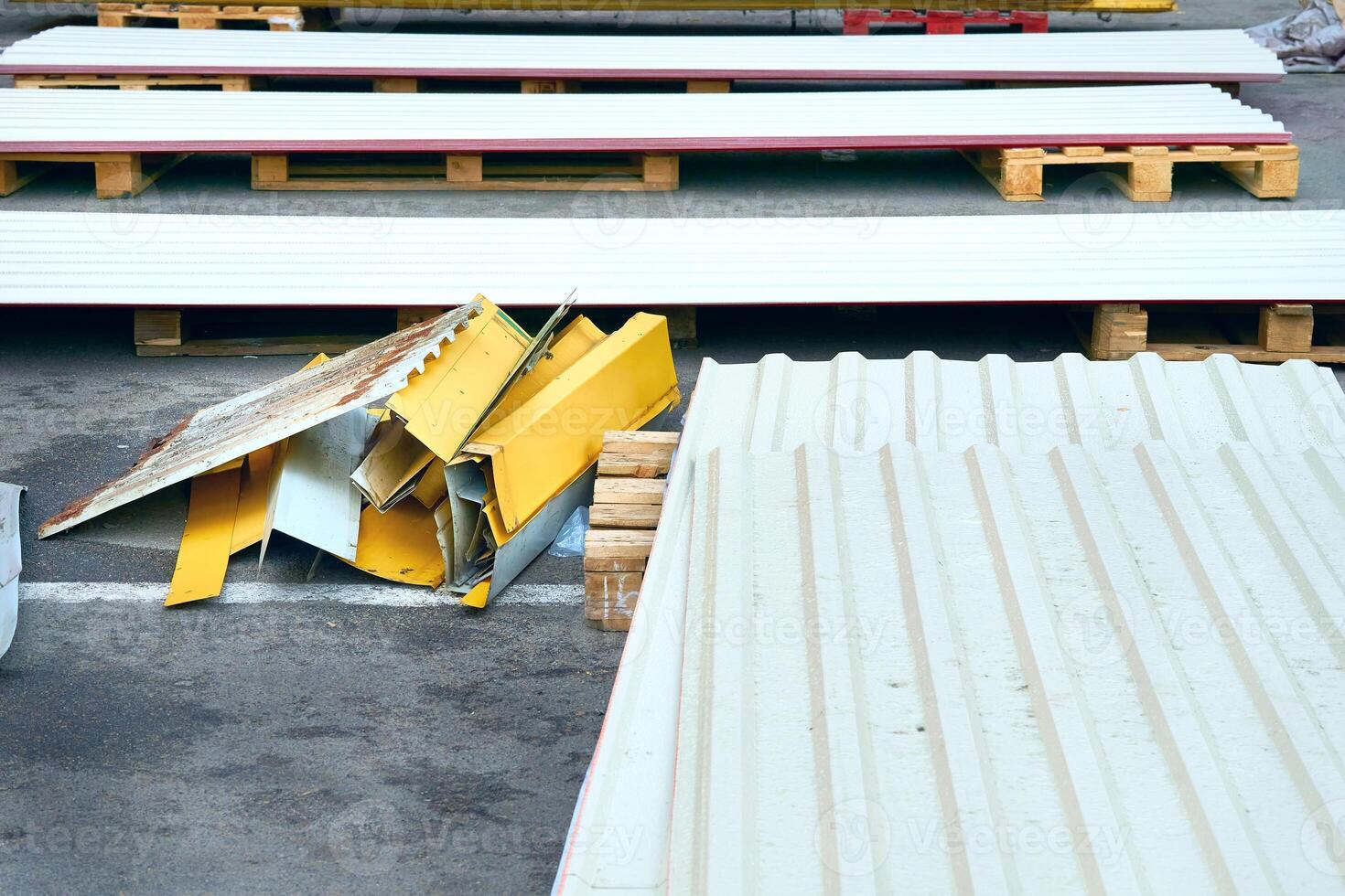 Cladding sheets profiles ready for sale from stock.Prepared for construction photo