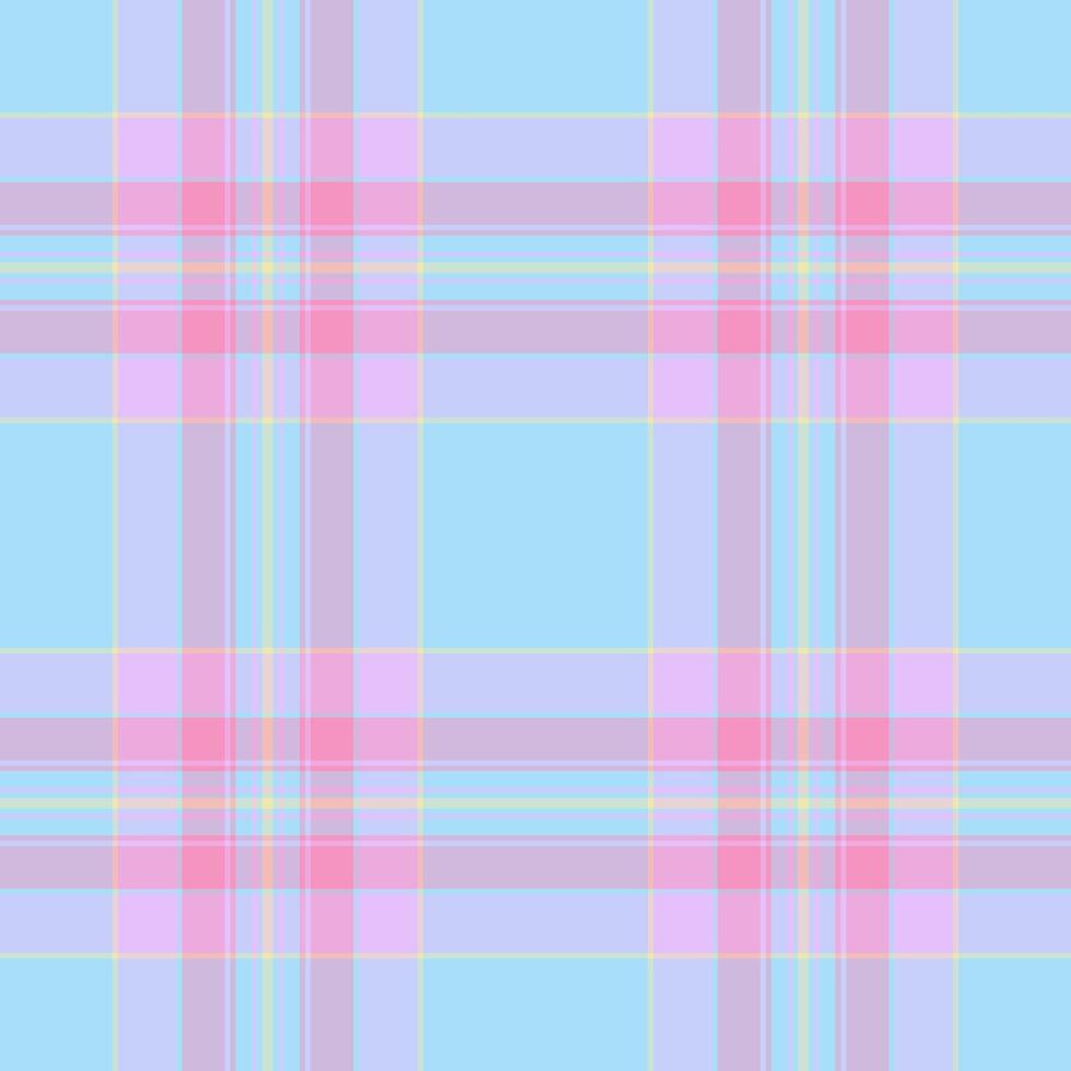 Geometry seamless check texture, luxury pattern background textile. Bandanna plaid tartan fabric in light and cyan colors. vector