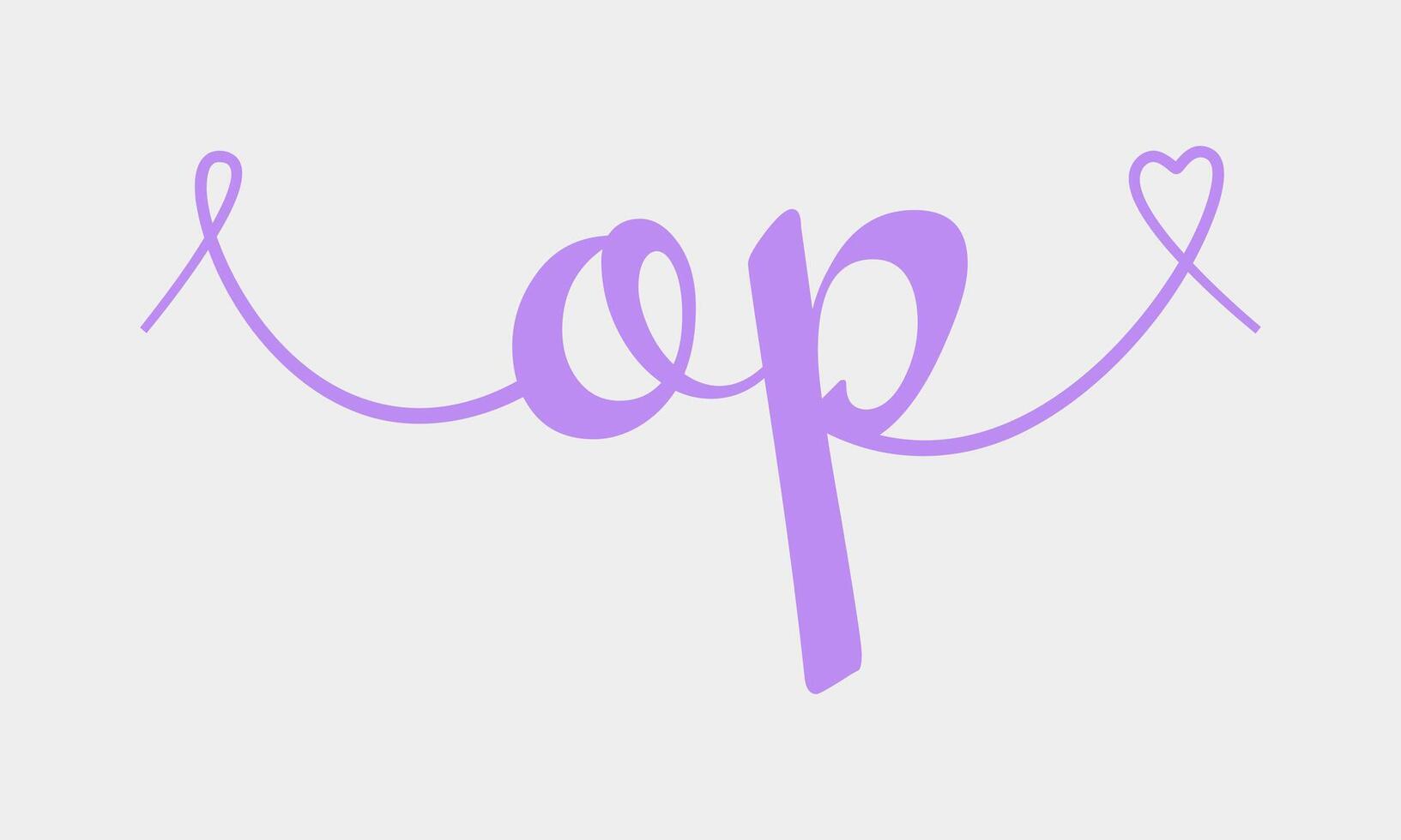 OP initial wedding monogram calligraphy illustration. Hand drawn lettering o and p love logo design for valentines day poster, greeting card vector