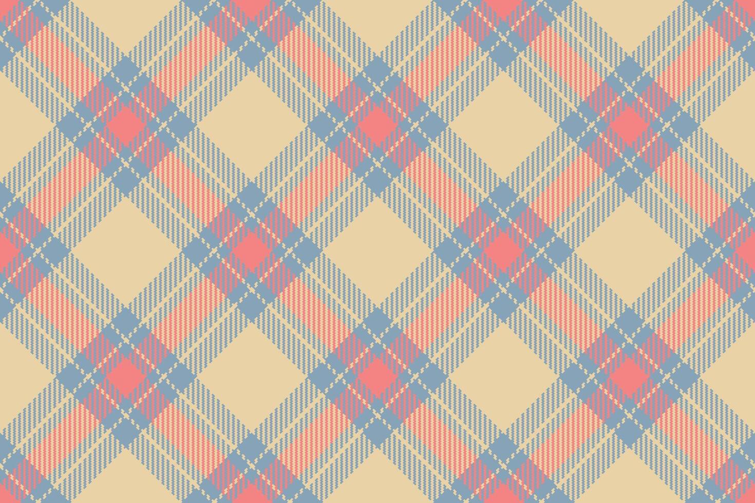 Paint pattern check texture, summer tartan seamless plaid. Harvest background textile fabric in light and pastel colors. vector