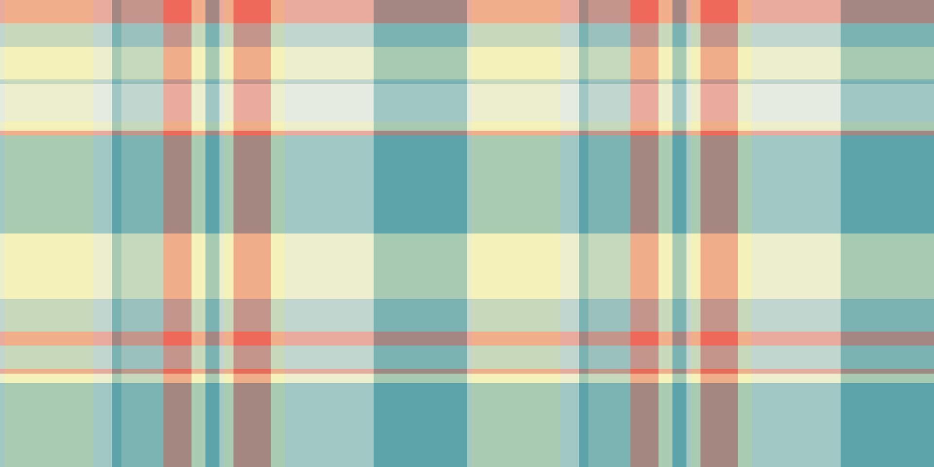 Minimalist pattern textile fabric, screen tartan background texture. Illustration seamless check plaid in pastel and light colors. vector
