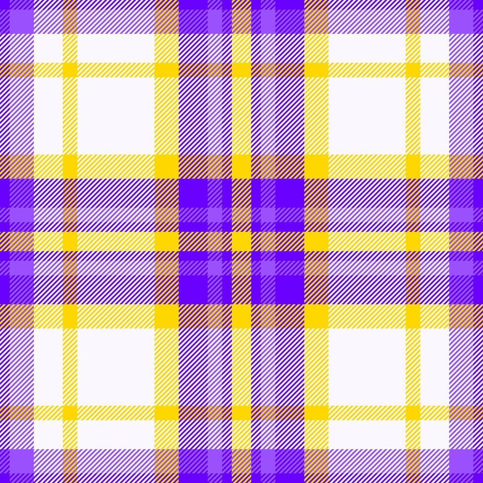 Folk textile tartan, reel seamless background pattern. Official fabric check plaid texture in snow and bright colors. vector