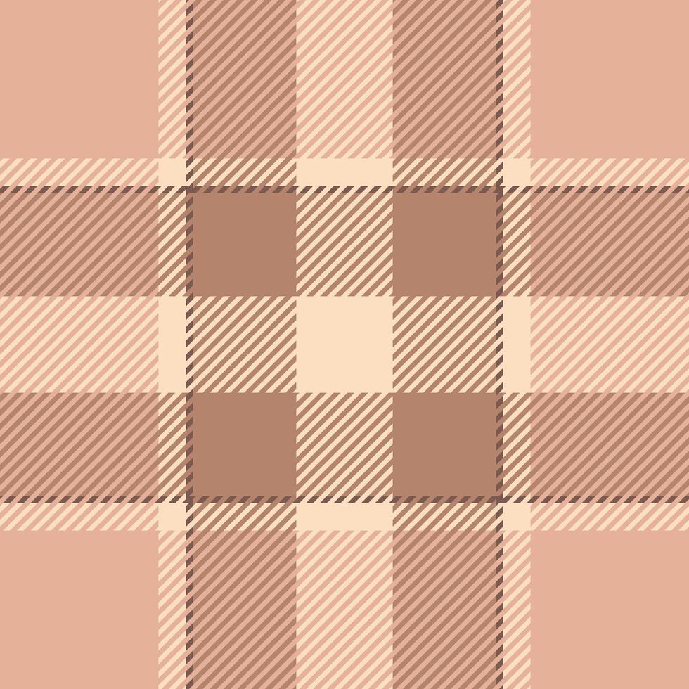 Stripe textile tartan pattern, mixed fabric check seamless. Strong background texture plaid in orange and light colors. vector