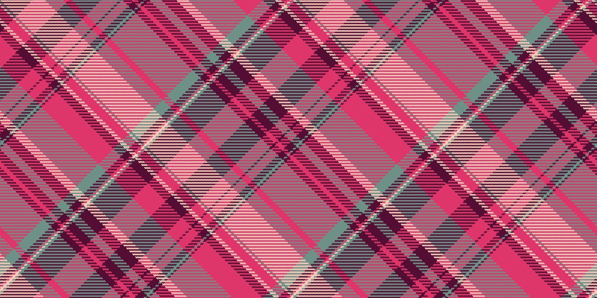 Structure seamless tartan, endless check pattern background. Geometric fabric textile texture plaid in red and pastel colors. vector