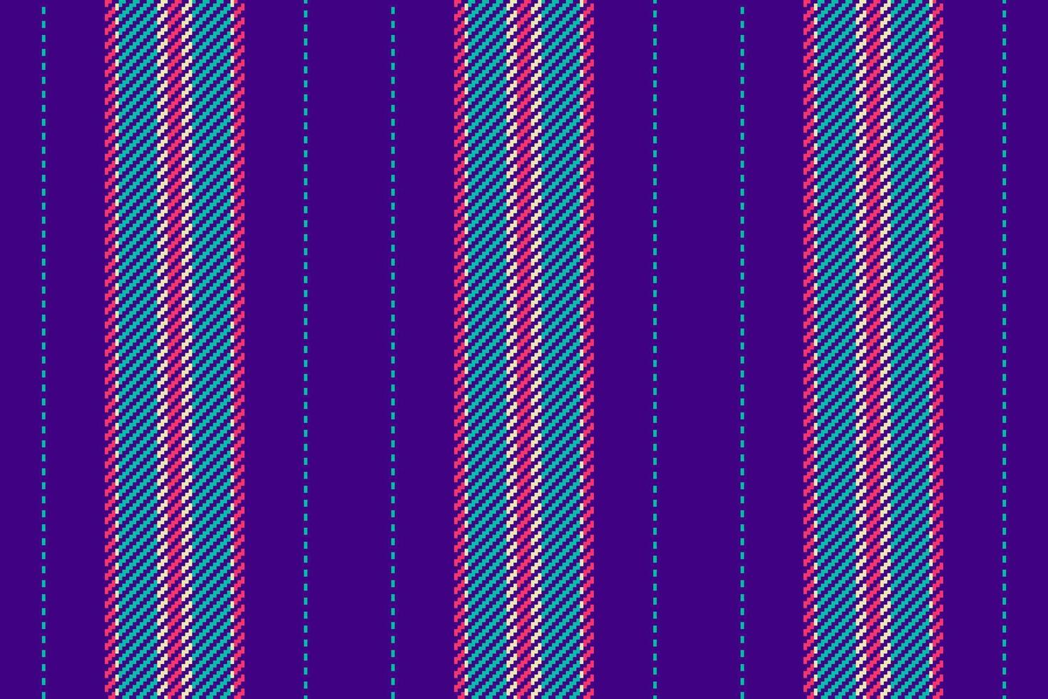 Canjabi seamless vertical textile, screen fabric lines . Atructure background texture stripe pattern in violet and teal colors. vector
