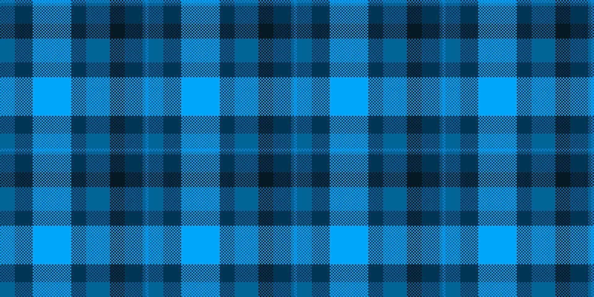 Mixed seamless pattern tartan, amazing plaid background texture. Reel textile check fabric in cyan and bright colors. vector