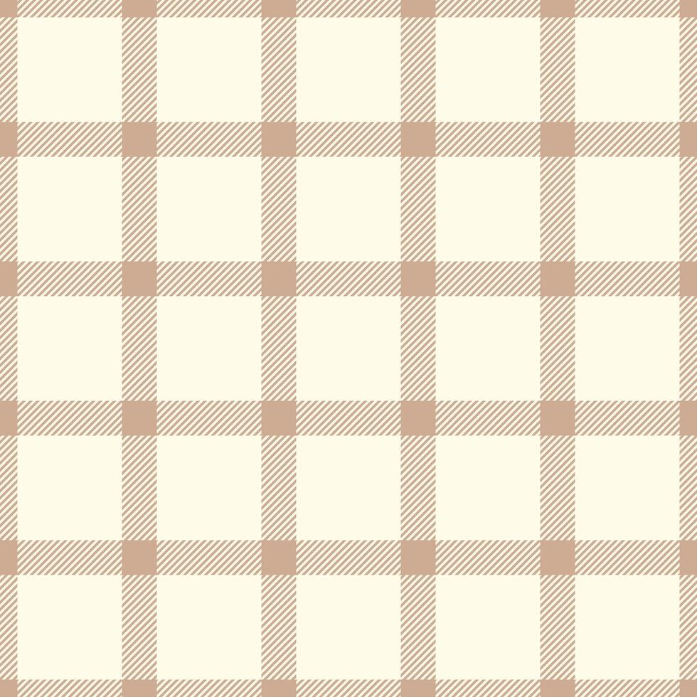 Elegant beige and cream plaid pattern. Perfect for textile design, website backgrounds, packaging, or stationery. Subtle texture adds visual interest. vector