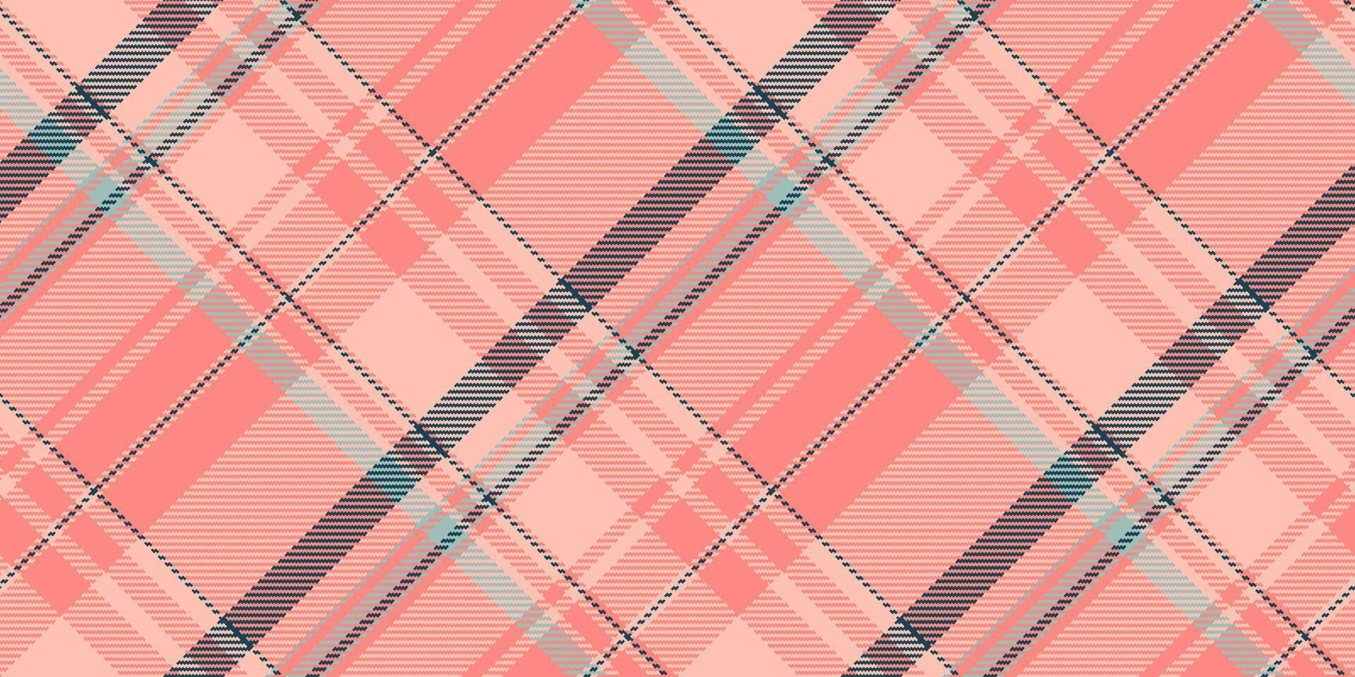 Ornamental background tartan texture, jacket textile seamless. Woven pattern fabric plaid check in red and light colors. vector